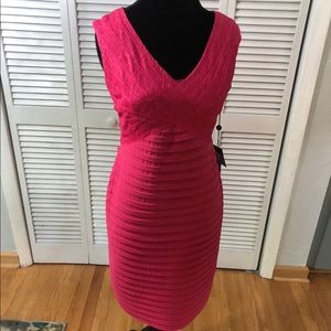 Adrianna Papell hot pink dress NWT